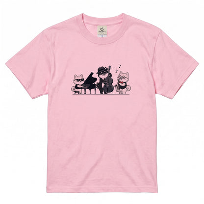 犬ジャズバンド ポメラニアンTシャツ | 音楽好き・犬好きに人気