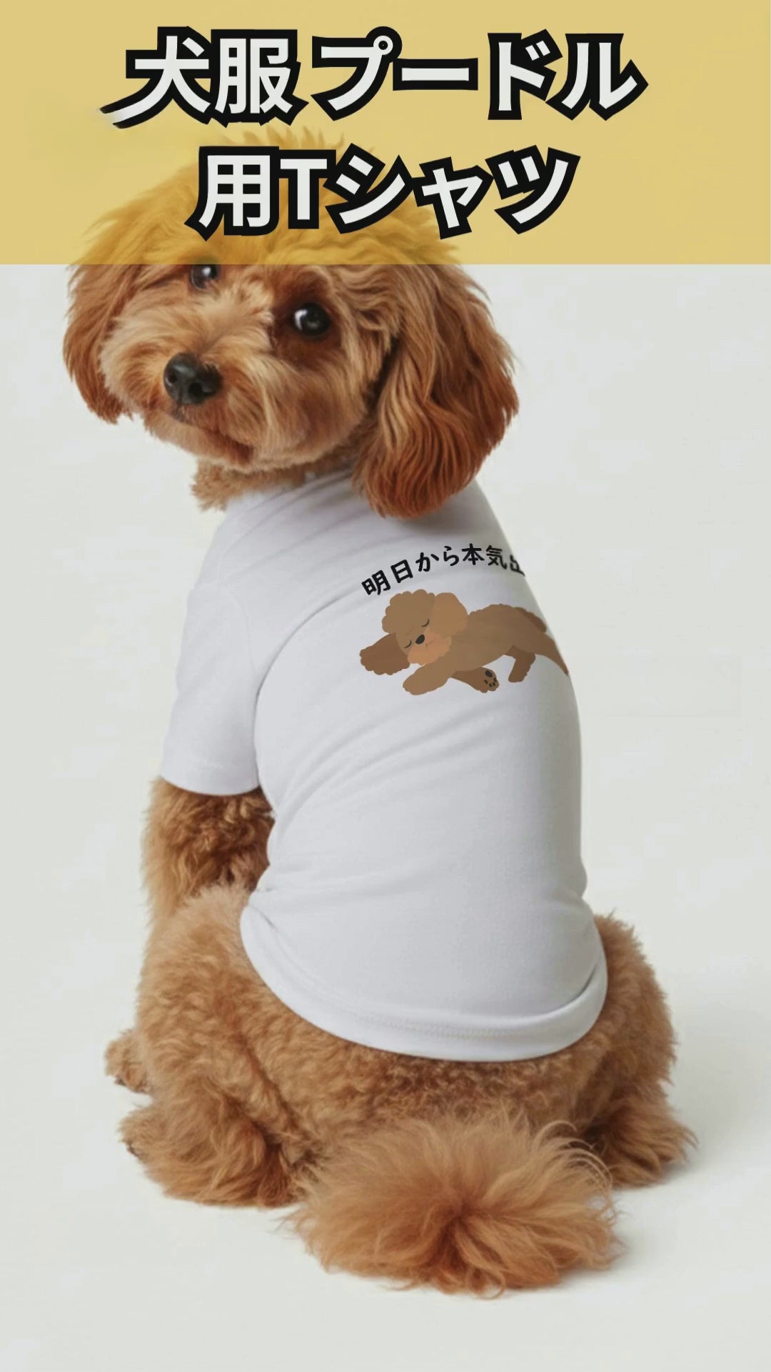 ただのいぬ 犬種選べる・名入れ可能】明日から本気だす 犬用Tシャツ 犬服