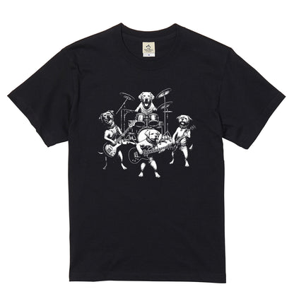ロック犬 バンド 音楽 Tシャツ ｜ 犬好き・愛犬・ロック・イラスト・かっこいいに人気