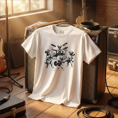 ロック犬 バンド 音楽 Tシャツ ｜ 犬好き・愛犬・ロック・イラスト・かっこいいに人気