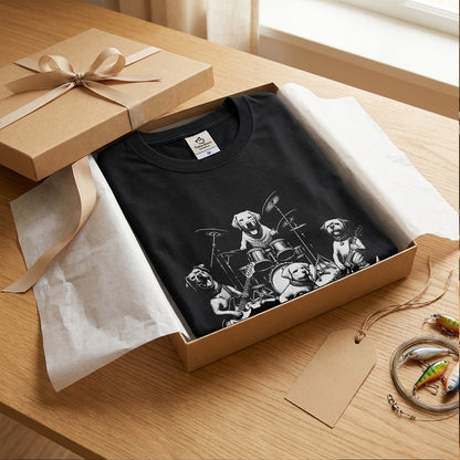ロック犬 バンド 音楽 Tシャツ ｜ 犬好き・愛犬・ロック・イラスト・かっこいいに人気
