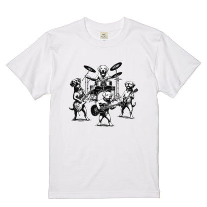 ロック犬 バンド 音楽 Tシャツ ｜ 犬好き・愛犬・ロック・イラスト・かっこいいに人気