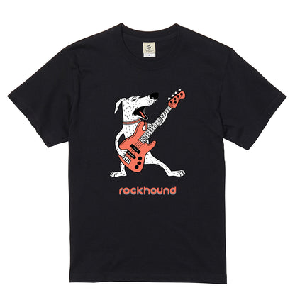 ロック ハウンド 犬 Tシャツ ギター 犬好き ロック 音楽 かわいい おしゃれ 面白い ギフト 人気