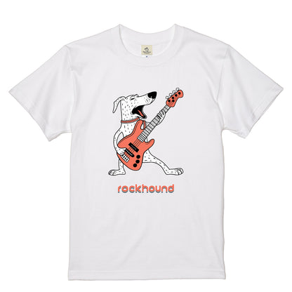 ロック ハウンド 犬 Tシャツ ギター 犬好き ロック 音楽 かわいい おしゃれ 面白い ギフト 人気