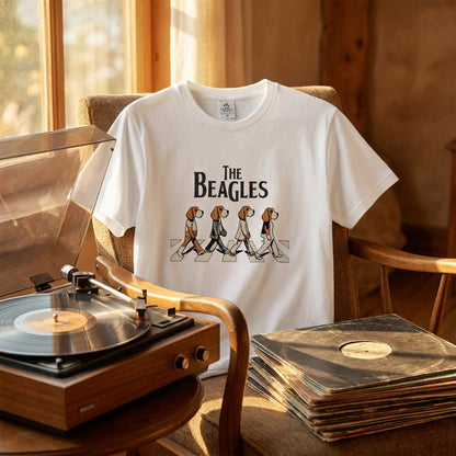 The Beagles ビーグル犬 Tシャツ ｜ 犬好き・愛犬・パロディ・イラスト・かわいい・音楽ファンに人気