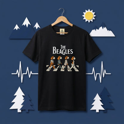 The Beagles ビーグル犬 Tシャツ ｜ 犬好き・愛犬・パロディ・イラスト・かわいい・音楽ファンに人気