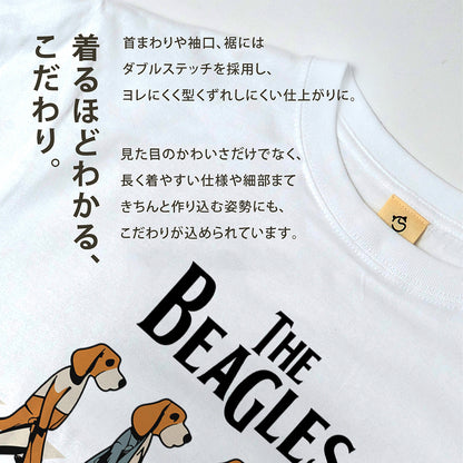 The Beagles ビーグル犬 Tシャツ ｜ 犬好き・愛犬・パロディ・イラスト・かわいい・音楽ファンに人気