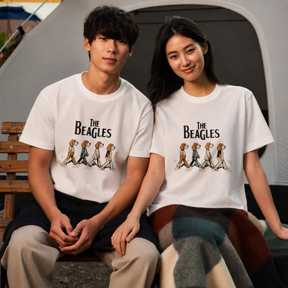 The Beagles ビーグル犬 Tシャツ ｜ 犬好き・愛犬・パロディ・イラスト・かわいい・音楽ファンに人気