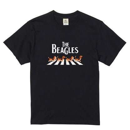 BEAGLES ビーグル犬 横断歩道グラフィック Tシャツ | アウトドア・キャンプ・愛犬とお出かけTシャツ