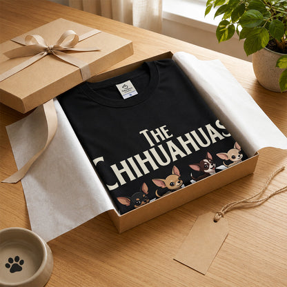 THE CHIHUAHUAS | チワワ 横断歩道 ゆるかわパロディTシャツ【犬好き・愛犬家・ギフトに最適】