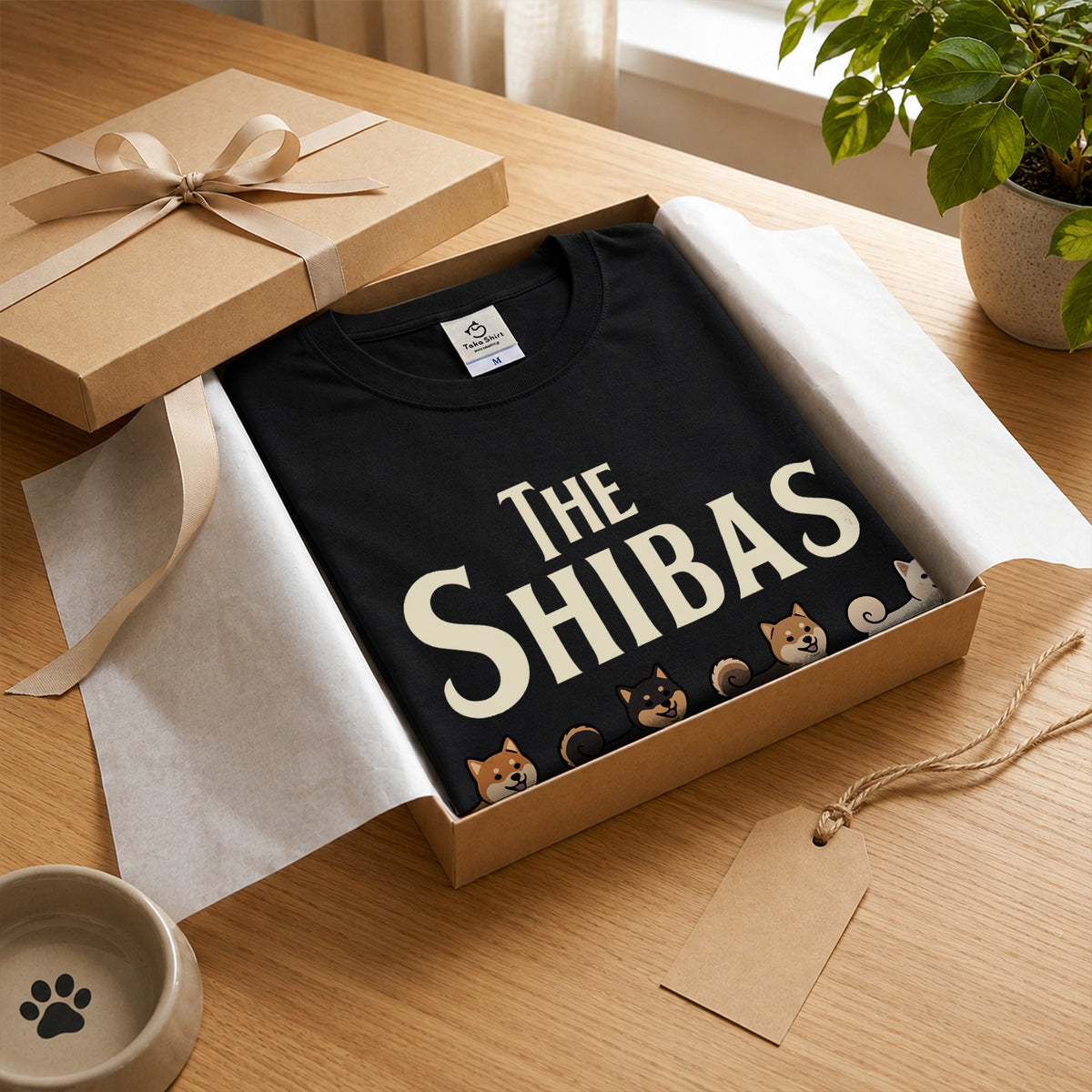 THE SHIBAS | 柴犬 横断歩道 ゆるかわパロディTシャツ【犬好き・愛犬家・ギフトに最適】