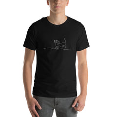 犬 tシャツ 犬イラスト かわいいダックスフンドイラスト シンプルイラスト