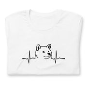 犬 tシャツ 犬イラスト 柴犬  ハートビート 心電図