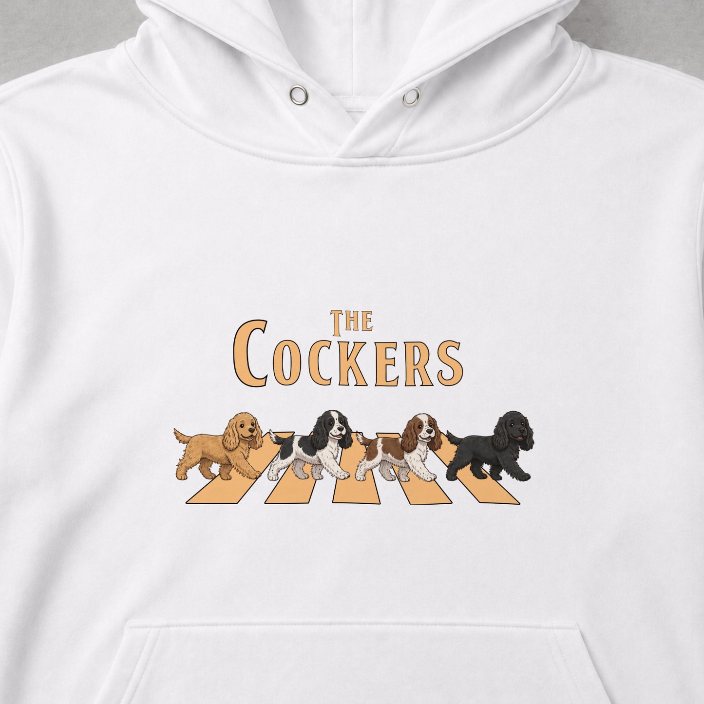 THE COCKERS | アメリカンコッカースパニエル 横断歩道 お散歩 スウェット パーカー【犬好き・ギフトに最適】
