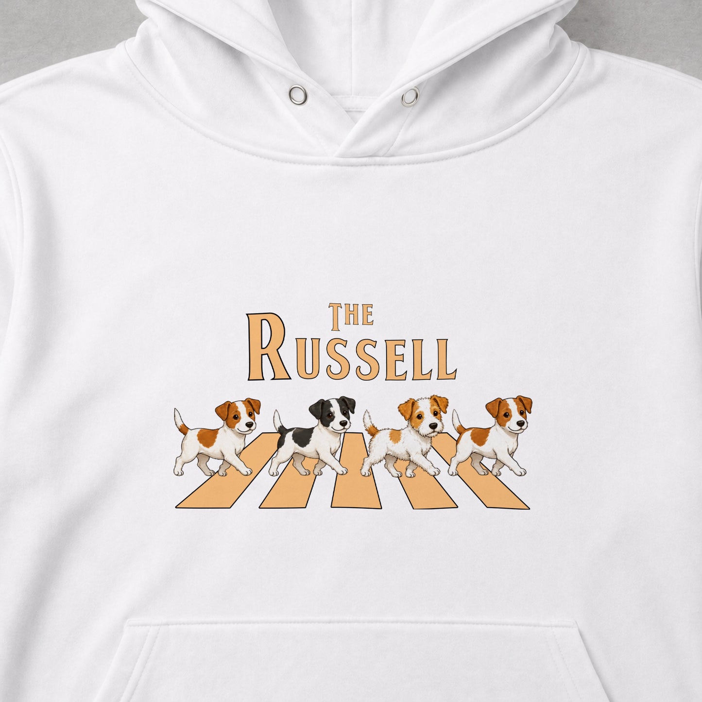 THE RUSSELL | ジャックラッセルテリア 横断歩道 お散歩 スウェット パーカー【犬好き・ギフトに最適】