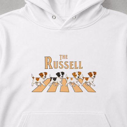 THE RUSSELL | ジャックラッセルテリア 横断歩道 お散歩 スウェット パーカー【犬好き・ギフトに最適】