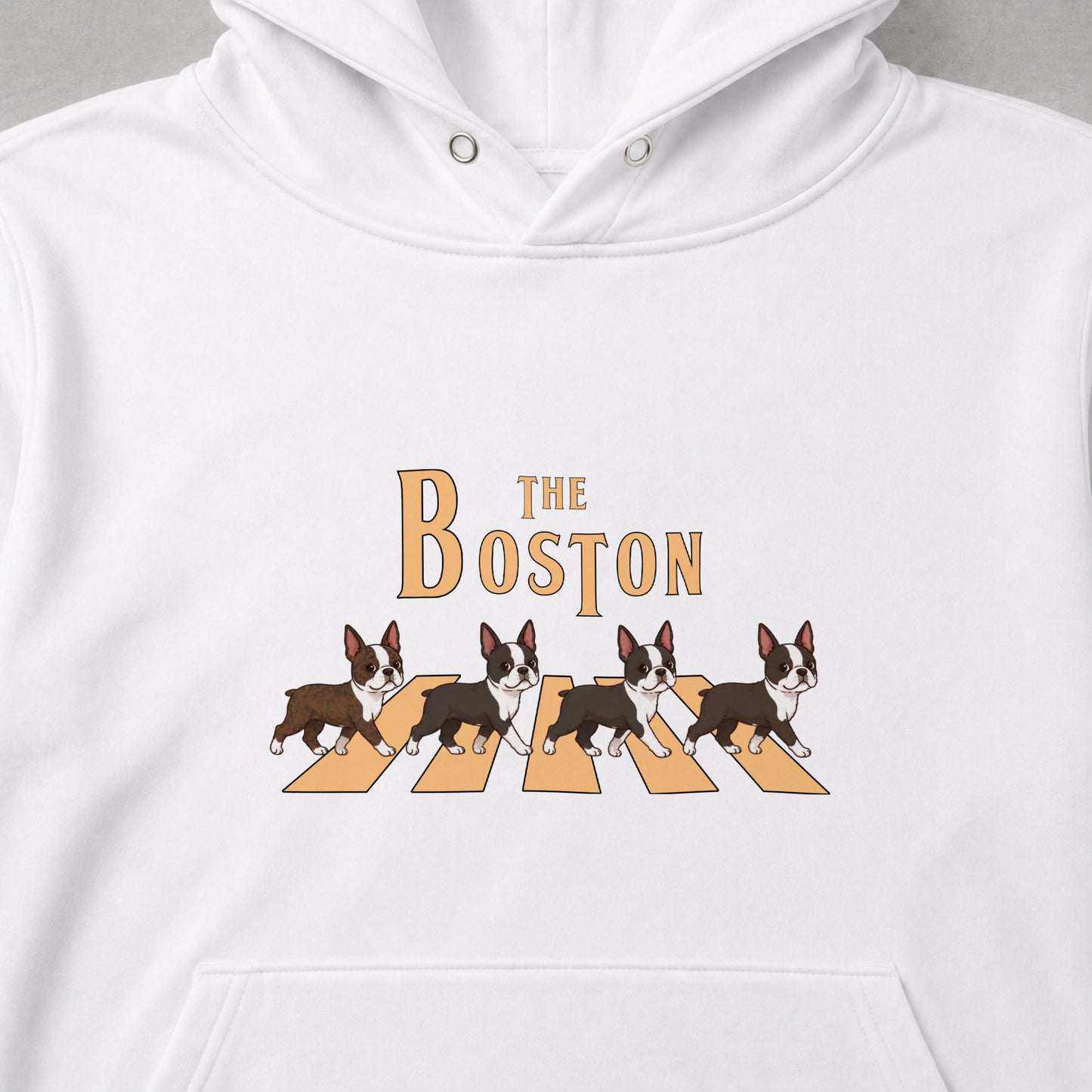 THE BOSTON | ボストンテリア 横断歩道 お散歩 スウェット パーカー【犬好き・ギフトに最適】
