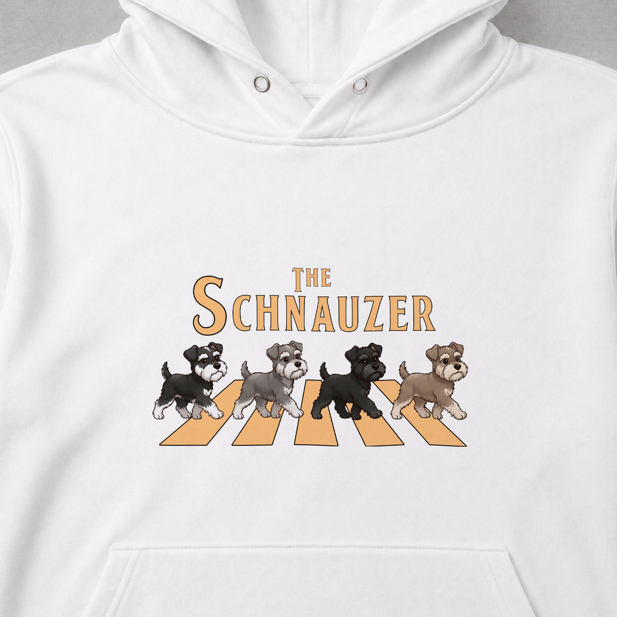 THE SCHNAUZER | ミニチュアシュナウザー 横断歩道 お散歩 スウェット パーカー【犬好き・ギフトに最適】