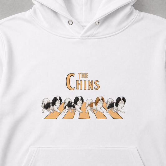THE CHINS | 狆（チン） 横断歩道 お散歩 スウェット パーカー【日本犬・ギフトに最適】