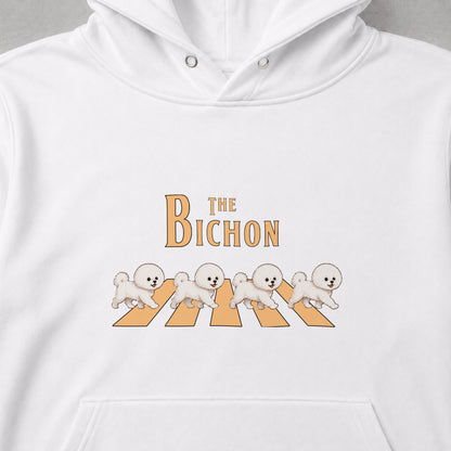 THE BICHON | ビションフリーゼ 横断歩道 お散歩 スウェット パーカー【犬好き・ギフトに最適】