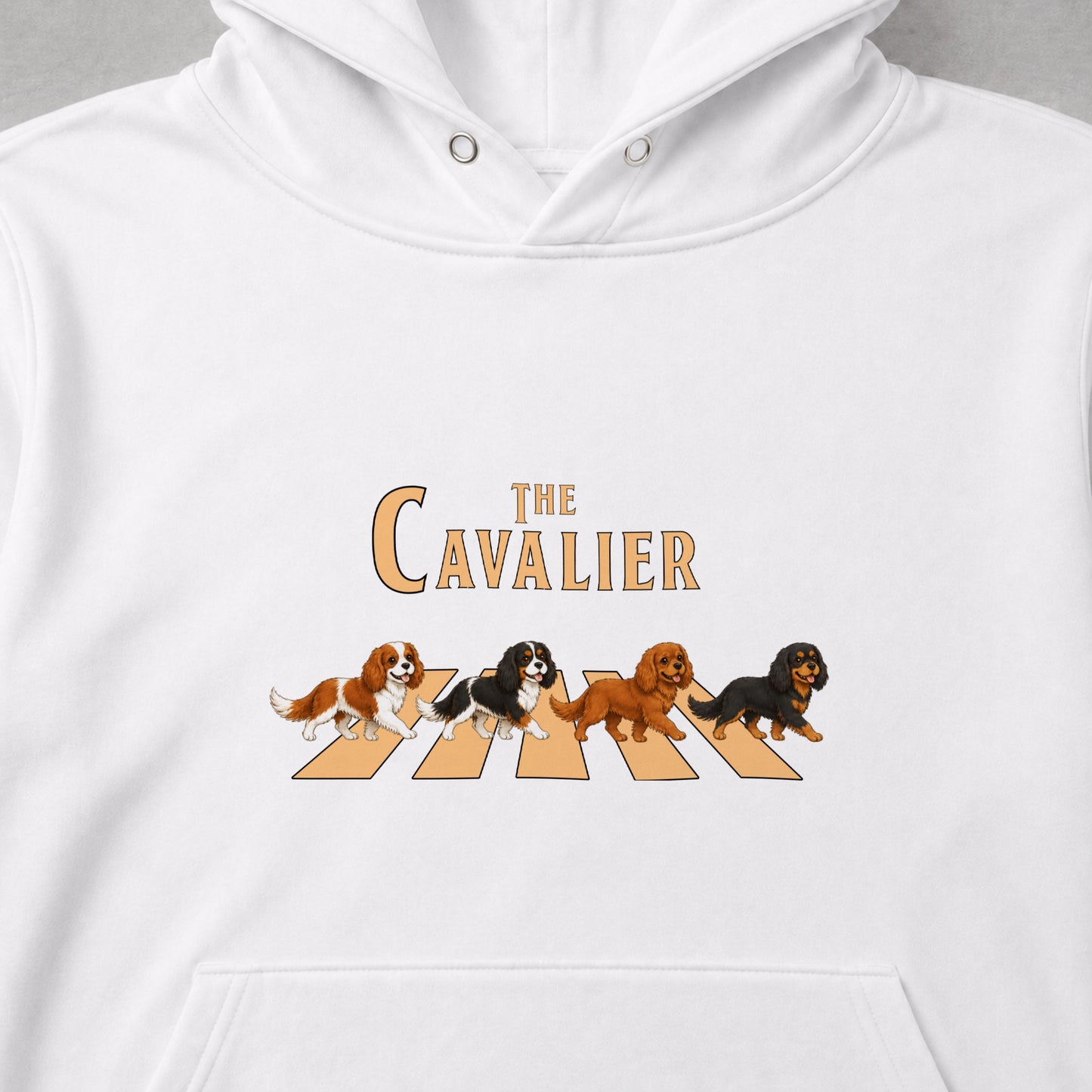 THE CAVALIER | キャバリア 横断歩道 お散歩 スウェット パーカー【犬好き・ギフトに最適】