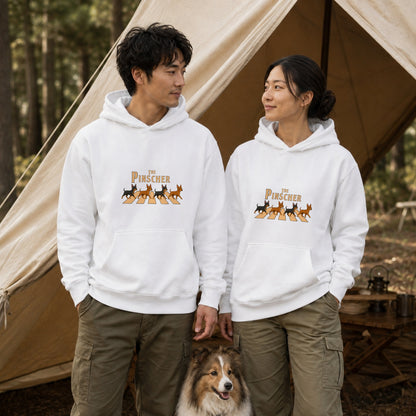 THE PINSCHER | ミニチュアピンシャー 横断歩道 お散歩 スウェット パーカー【犬好き・ギフトに最適】