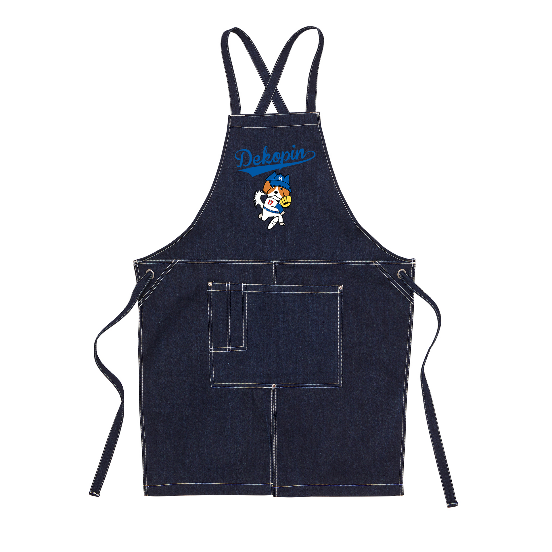 にこ　エプロン デコピン エフロン ツイル エプロン コーイケルホンディエイラスト