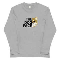 犬 ロン t 犬 長袖 t シャツ いぬ  犬イラスト　柴犬 The Dog Face